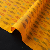 Yellow - Sico Silk Cotton Handwoven Pochampally Ikat Fabric 12