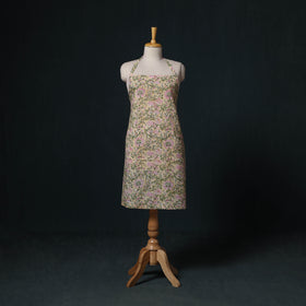 Yellow - Sanganeri Hand Block Print Cotton Apron with Pocket 44