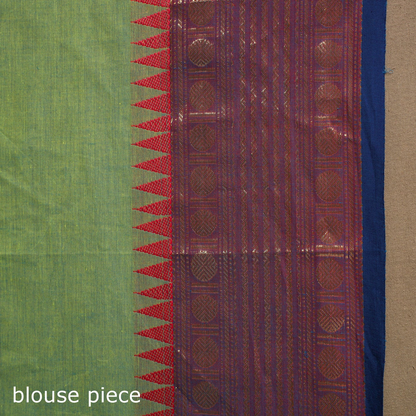 Green Kandangi Chettinad Cotton Saree with Border