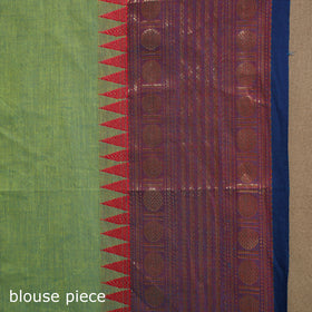 Green Kandangi Chettinad Cotton Saree with Border
