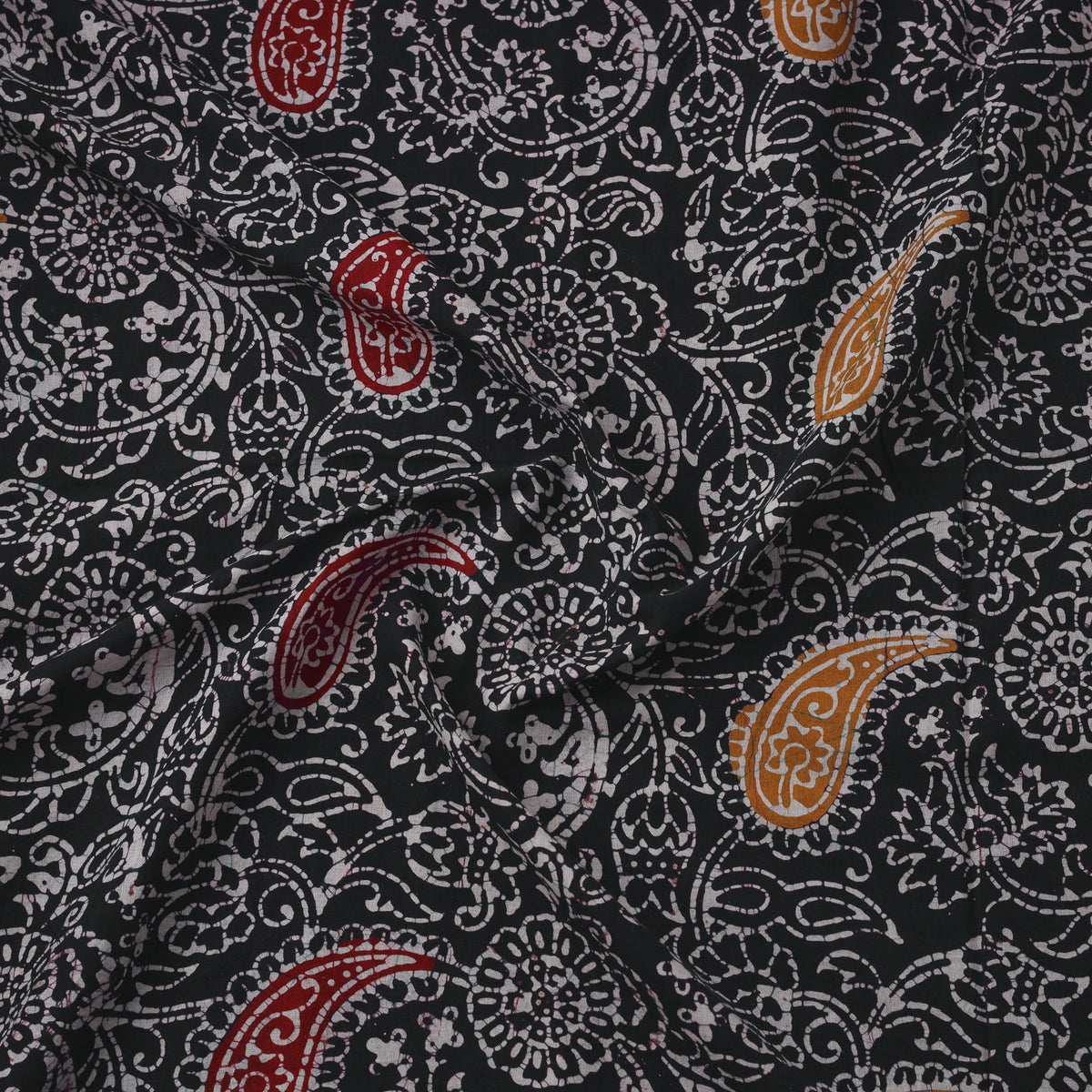 Hand Batik Indonesian Style Print Cotton Fabric 27