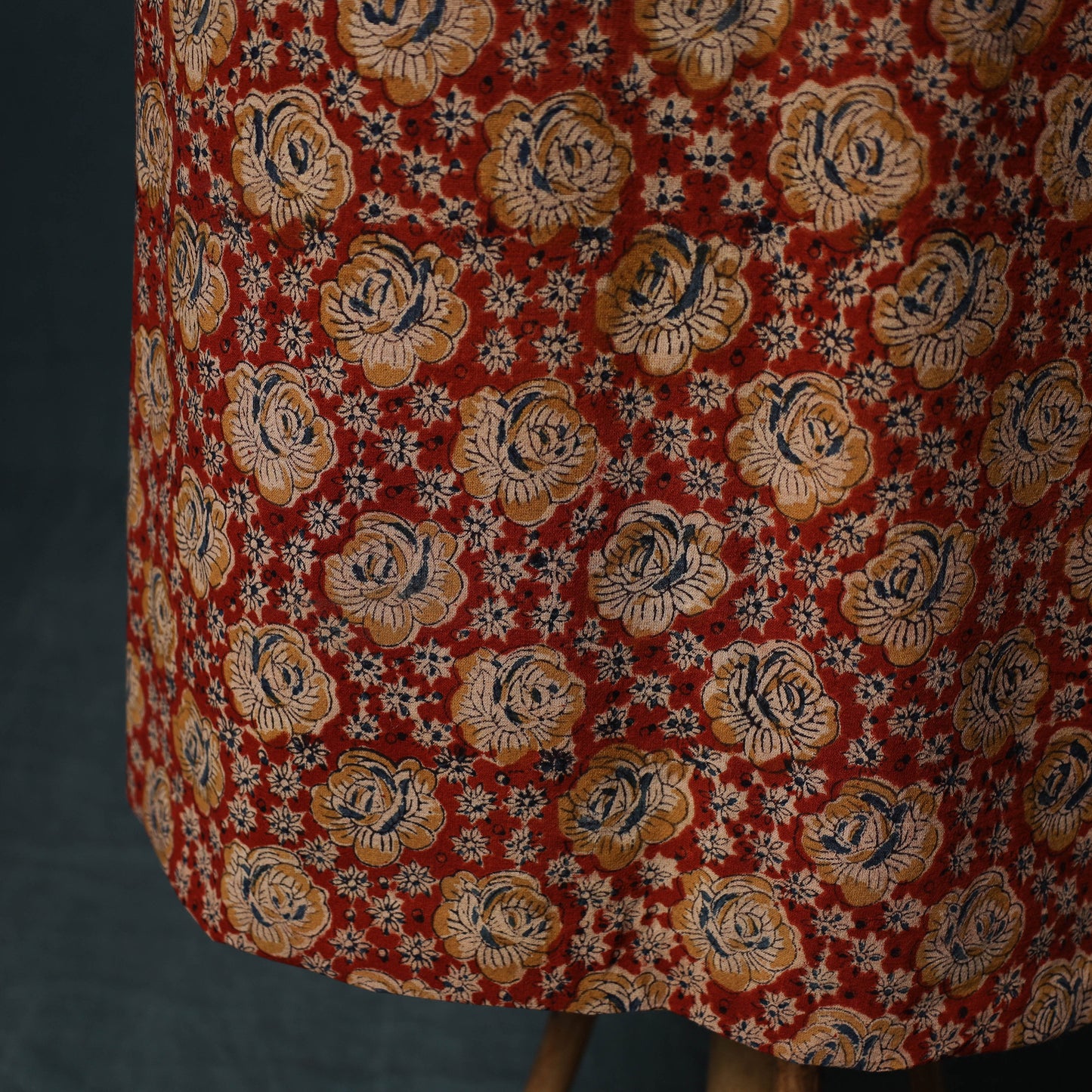 Pedana Hand Block Print Natural Dyed Cotton Kalamkari 2pc Unstitched Dress Material Kurta Set 19