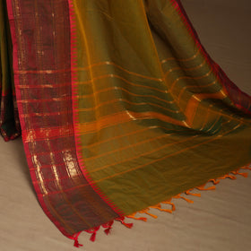 Brown Kandangi Chettinad Cotton Saree with Border