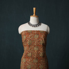 Pedana Hand Block Print Natural Dyed Cotton Kalamkari 2pc Unstitched Dress Material Kurta Set 20