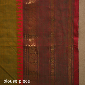 Brown Kandangi Chettinad Cotton Saree with Border