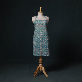Green - Sanganeri Hand Block Print Cotton Apron with Pocket 49
