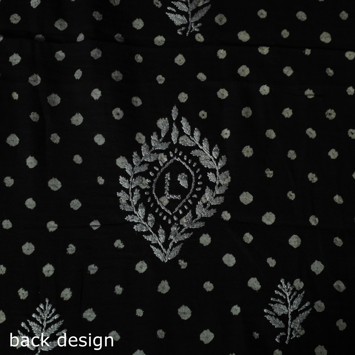 Lucknowi Chikankari Hand Embroidered Bandhani Cotton Unstitched Kurta Material (2.5M) 20