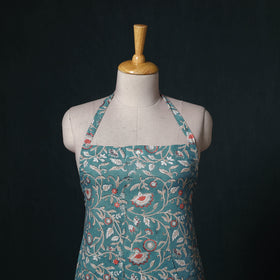 Green - Sanganeri Hand Block Print Cotton Apron with Pocket 49