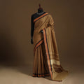 Brown Kandangi Chettinad Cotton Saree with Border