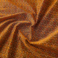 Brown - Sico Silk Cotton Handwoven Pochampally Ikat Fabric 18