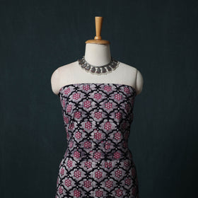 Hand Block Batik Print Cotton 2pc Unstitched Dress Material Kurta Set 02