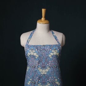 Blue - Sanganeri Hand Block Print Cotton Apron with Pocket 51