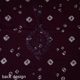 Lucknowi Chikankari Hand Embroidered Bandhani Cotton Unstitched Kurta Material (2.5M) 21