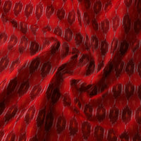 Red - Pure Sico Silk Cotton Handwoven Pochampally Ikat Fabric 19