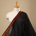  Black Mercerised Cotton Paithani Border Dharwad Fabric