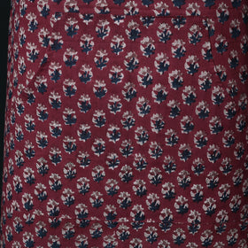 Red - Sanganeri Hand Block Print Cotton Apron with Pocket 52