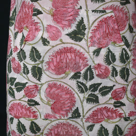 Pink - Sanganeri Hand Block Print Cotton Apron with Pocket 53