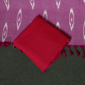 Pochampally Ikat Cotton 3pc Unstitched Dress Material Suit Set 14