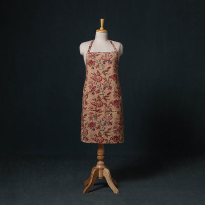 Brown - Sanganeri Hand Block Print Cotton Apron with Pocket 56