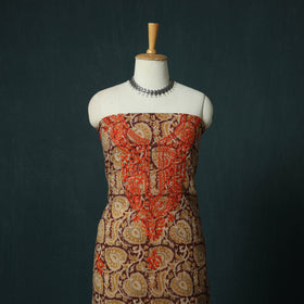 Lucknowi Chikankari Hand Embroidered Kalamkari Cotton Unstitched Kurta Material (2.5M) 24