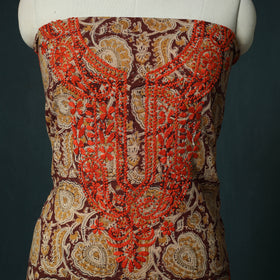 Lucknowi Chikankari Hand Embroidered Kalamkari Cotton Unstitched Kurta Material (2.5M) 24
