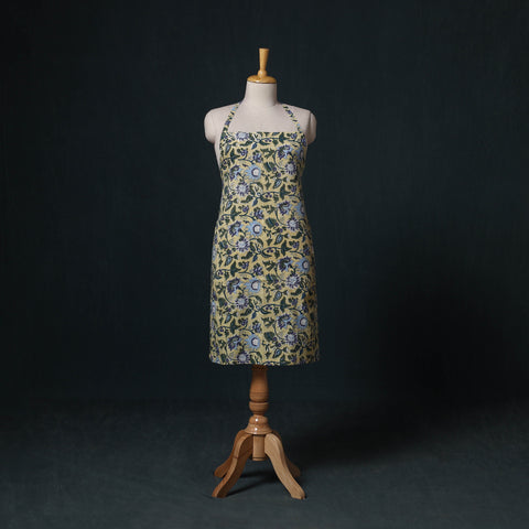 Multicolor - Sanganeri Hand Block Print Cotton Apron with Pocket 58