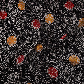 Black - Hand Batik Indonesian Style Print Cotton Fabric 09