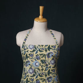 Multicolor - Sanganeri Hand Block Print Cotton Apron with Pocket 58