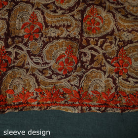 Lucknowi Chikankari Hand Embroidered Kalamkari Cotton Unstitched Kurta Material (2.5M) 24