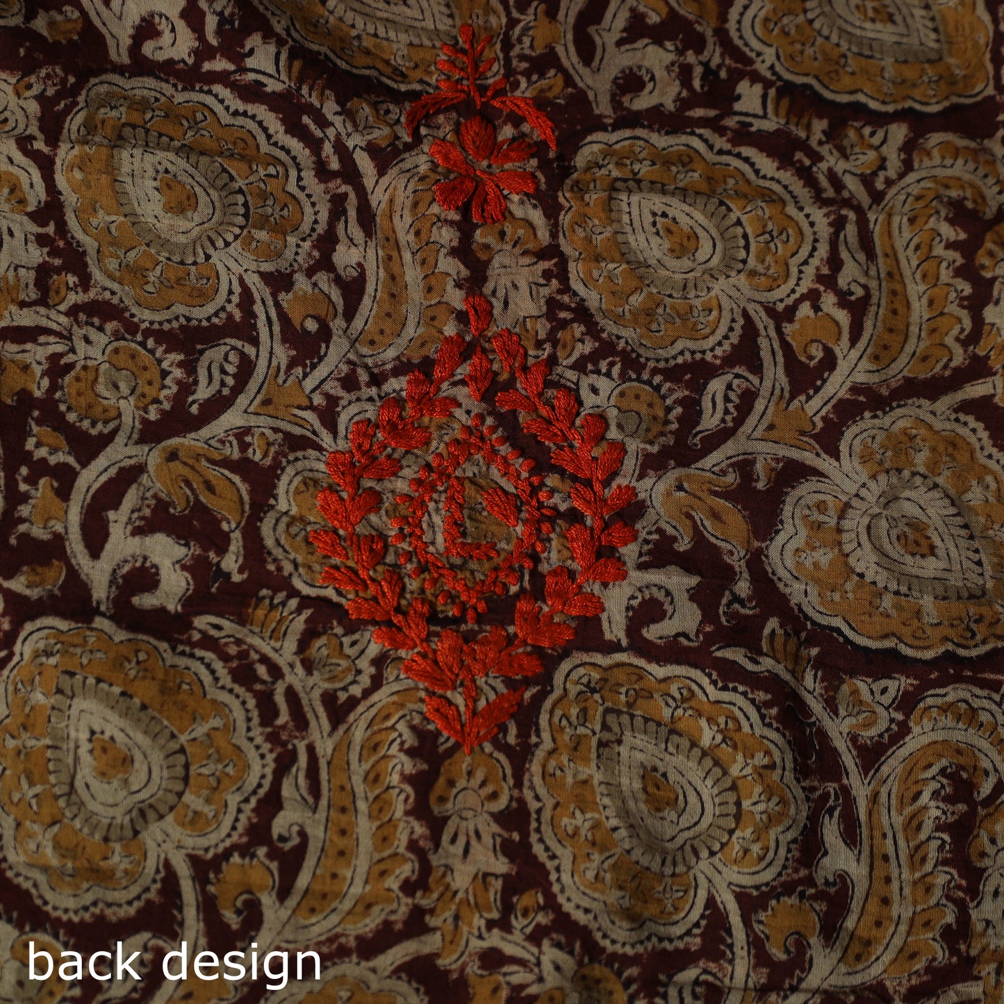 Lucknowi Chikankari Hand Embroidered Kalamkari Cotton Unstitched Kurta Material (2.5M) 24
