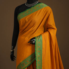 Orange - kandangi chettinad cotton saree with border 42