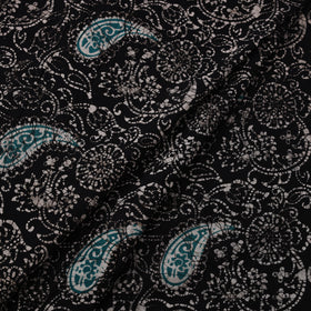 Black - Hand Batik Indonesian Style Print Cotton Fabric 08