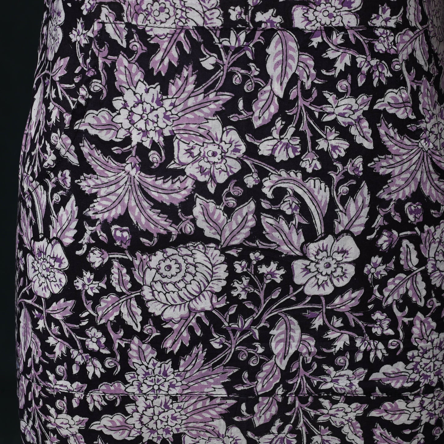 Black - Sanganeri Hand Block Print Cotton Apron with Pocket 59