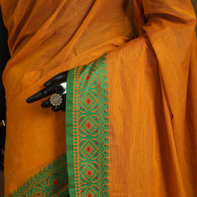Orange - kandangi chettinad cotton saree with border 42