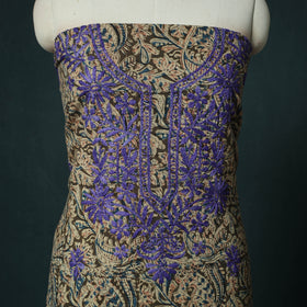 Lucknowi Chikankari Hand Embroidered Kalamkari Cotton Unstitched Kurta Material (2.5M) 25