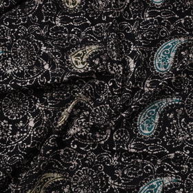 Black - Hand Batik Indonesian Style Print Cotton Fabric 08