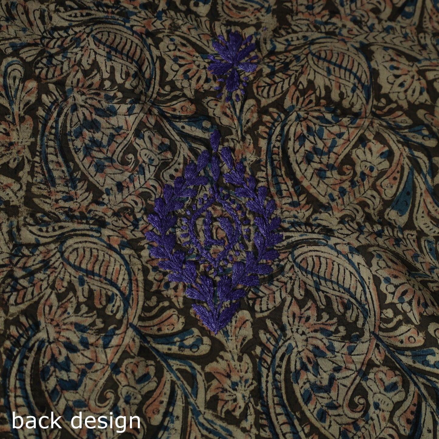 Lucknowi Chikankari Hand Embroidered Kalamkari Cotton Unstitched Kurta Material (2.5M) 25