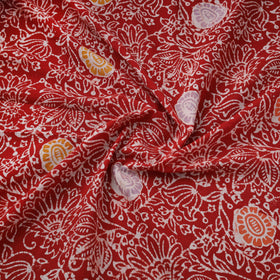 Red - Hand Batik Indonesian Style Print Cotton Fabric 27