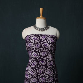Hand Block Batik Print Cotton 2pc Unstitched Dress Material Kurta Set 07