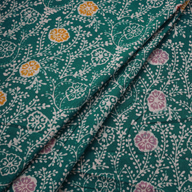 Green - Hand Batik Indonesian Style Print Cotton Fabric 07
