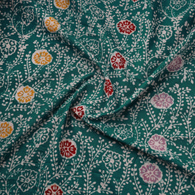 Green - Hand Batik Indonesian Style Print Cotton Fabric 07