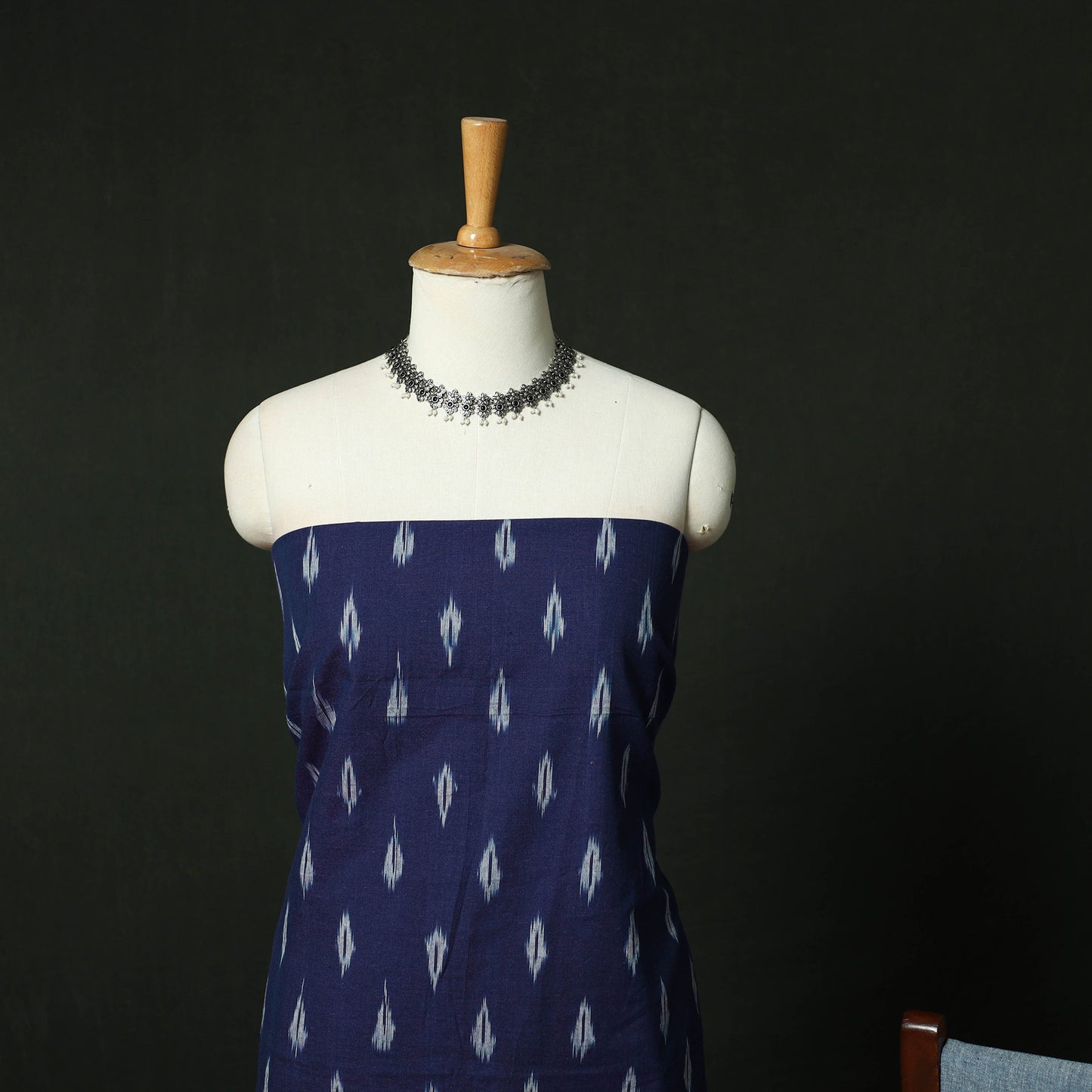 Pochampally Ikat Cotton 3pc Unstitched Dress Material Suit Set 18