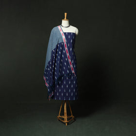 Pochampally Ikat Cotton 3pc Unstitched Dress Material Suit Set 18