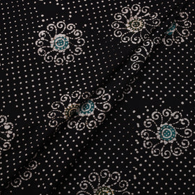 Black - Hand Batik Indonesian Style Print Cotton Fabric 05