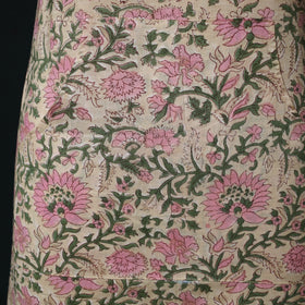Yellow - Sanganeri Hand Block Print Cotton Apron with Pocket 64