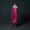 Hand Block Batik Print Cotton 2pc Unstitched Dress Material Kurta Set 09