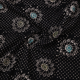 Black - Hand Batik Indonesian Style Print Cotton Fabric 05