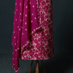 Hand Block Batik Print Cotton 2pc Unstitched Dress Material Kurta Set 09