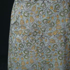 Green - Sanganeri Hand Block Print Cotton Apron with Pocket 65