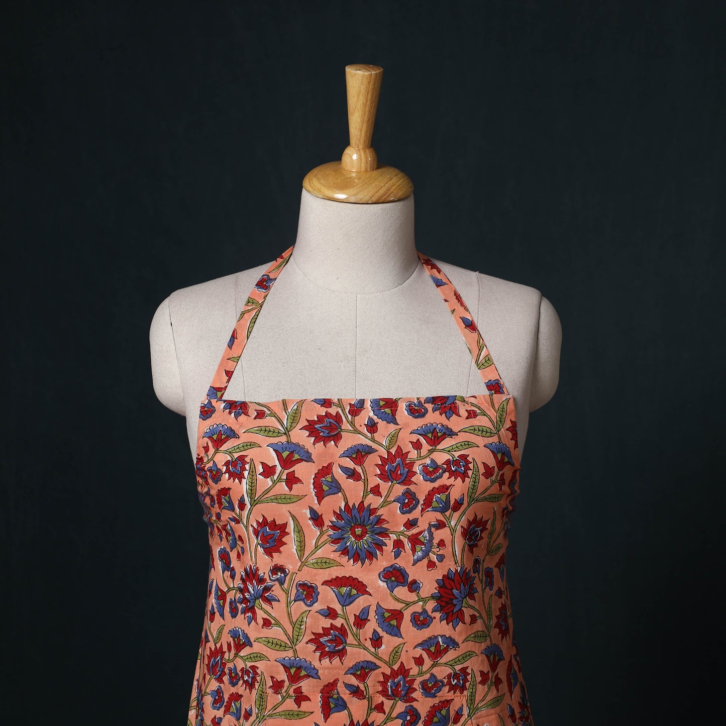 Sanganeri Hand Block Print Cotton Apron with Pocket 66